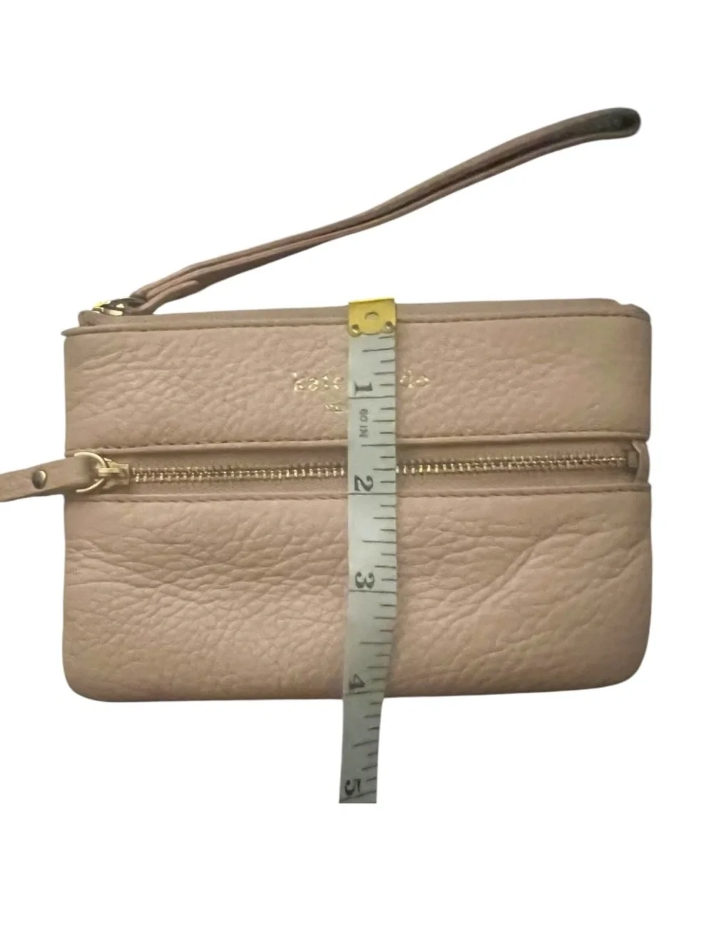 Kate Spade Blush/Ballet Slipper Pink Pebbled Leather Wristlet Clutch